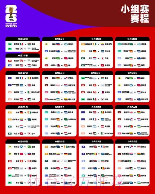 2026世界杯加拿大赛程表